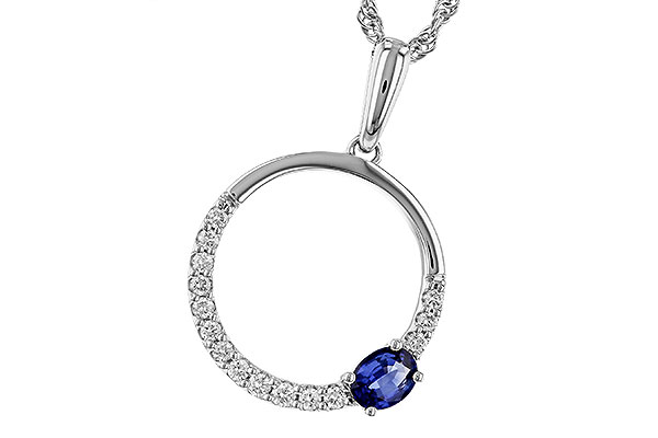 B320-76017: NECKLACE .28 SAPPHIRE .43 TGW