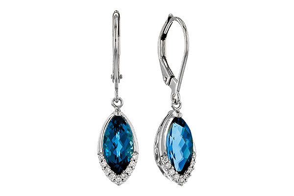 C320-80635: EARR 2.42 TW LONDON BLUE TOPAZ 2.50 TGW (9x5MM MQ)