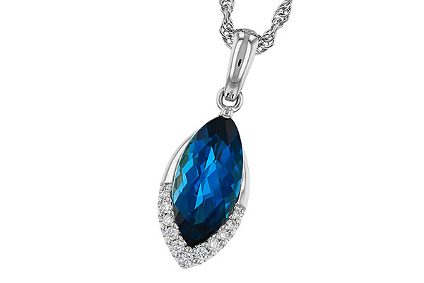 D320-80635: NECK 2.14 LONDON BLUE TOPAZ 2.20 TGW (12x6MM MQ)