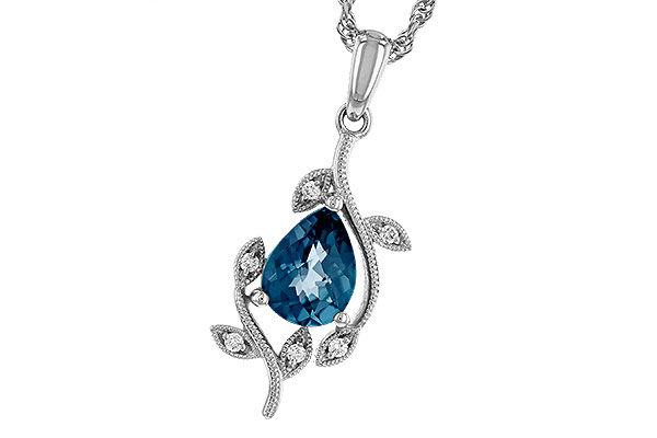 E320-76971: NECK 1.20 LONDON BLUE TOPAZ 1.25 TGW (8x6MM LBT)