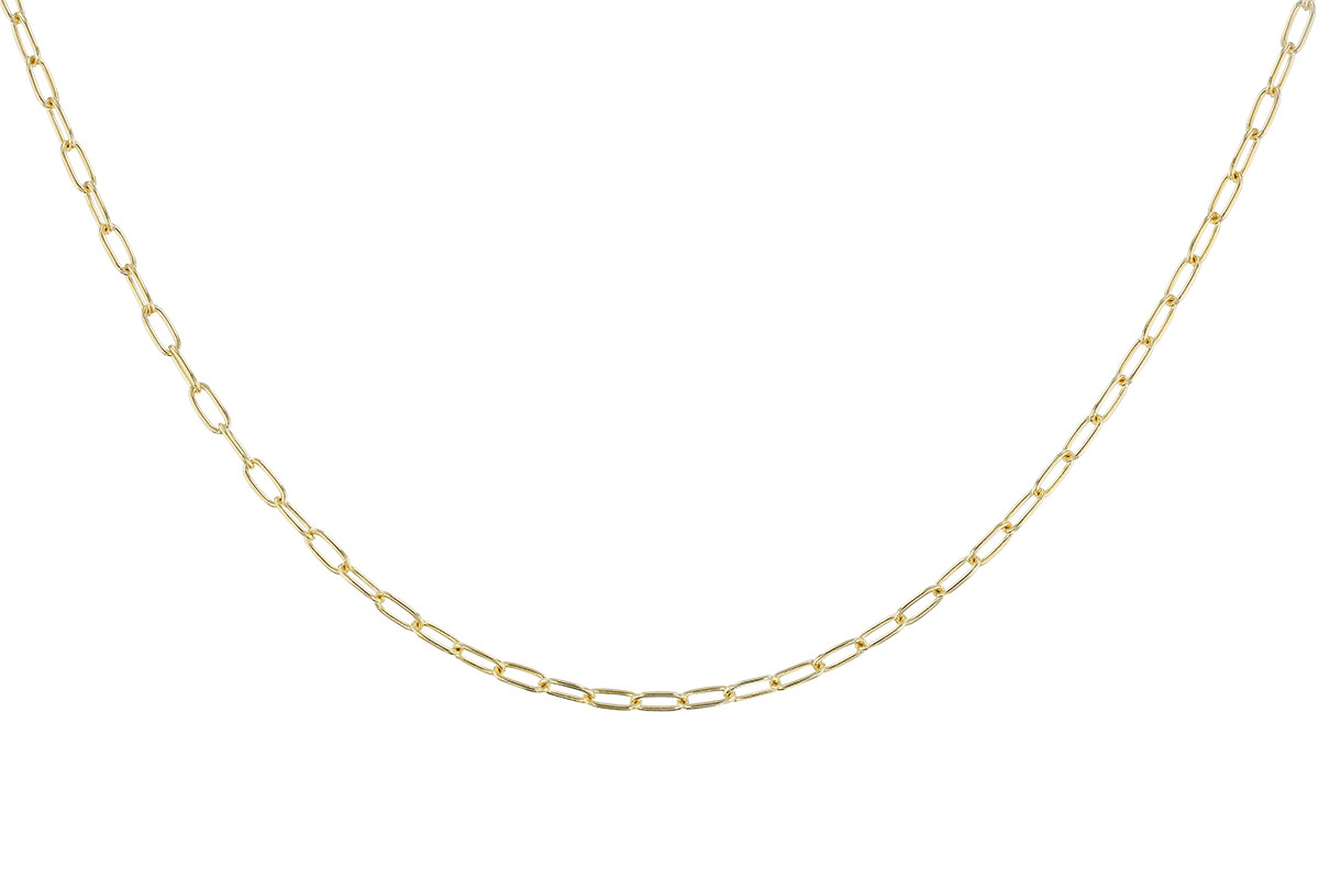 F319-87898: PAPERCLIP SM (22IN, 2.40MM, 14KT, LOBSTER CLASP)