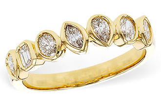 K320-79725: LDS DIA WED RG .62 TW FANCY CUT DIAS